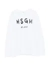Msgm Logo-print Sweatshirt In White