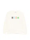 Msgm Logo-print Sweatshirt In White