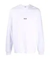 Msgm Crew Neck Sweatshirt With Logo In White