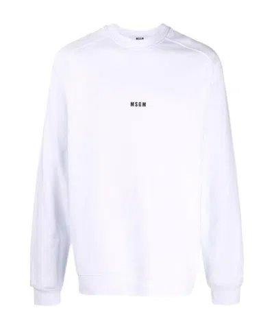 MSGM MSGM LOGO PRINTED CREWNECK SWEATSHIRT