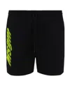 Msgm Bermuda Logo Neri In Black