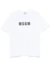 Msgm Logo-print Cotton T-shirt Clothing In ホワイト