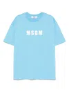 Msgm Logo-print T-shirt In Blue