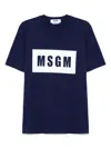 Msgm Crew Neck T-shirt With Short Sleeves And Straight Hem