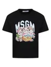 Msgm Kids' Logo-print T-shirt In Black