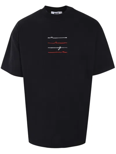 Msgm Logo-print T-shirt In Black