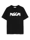 Msgm T-shirt With Logo In Black