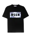 Msgm Logo Print T-shirt In Black