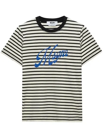 Msgm Logo-print T-shirt In Black