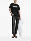 Msgm Logo-print Cotton T-shirt In Black