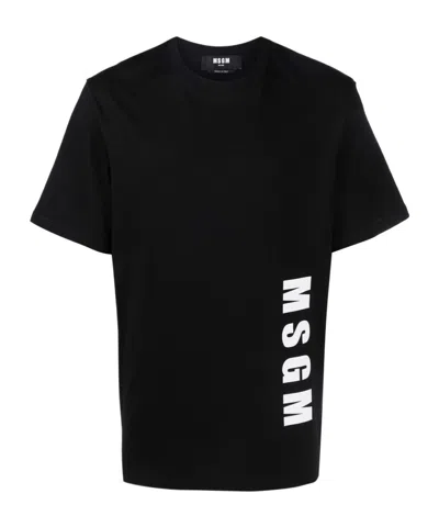 Msgm Logo-print T-shirt In Black