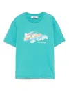 Msgm T-shirt Mit Logo-print In Blau