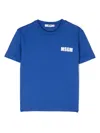 Msgm Logo-print T-shirt In Blue