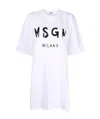 Msgm Woman Mini Dress White Size M Cotton In White