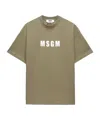 Msgm Logo-print T-shirt In Gray