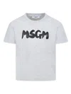 Msgm Logo-print T-shirt In Grey