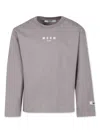 Msgm Logo-print T-shirt In Grey