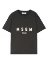 Msgm Logo-print T-shirt In Grey