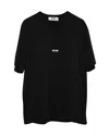 Msgm Cotton T-shirt With Front Printed Logo In Black