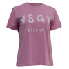 Msgm Logo-print T-shirt In Pink Cotton In Pink
