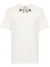 Msgm Logo-print T-shirt In Neutrals