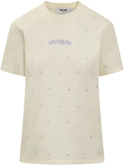MSGM LOGO-PRINT T-SHIRT