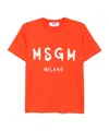 Msgm T-shirt Mit Logo-print In Orange
