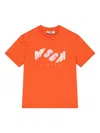 Msgm Logo-print T-shirt In Orange