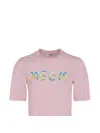 Msgm Logo-print T-shirt In Pink