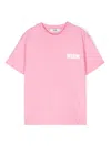 Msgm Logo-print T-shirt In Pink