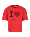 Msgm Logo-print T-shirt In Red