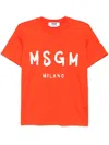 Msgm T-shirt Mit Logo-print In Rot