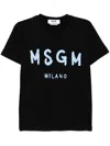 Msgm T-shirt Mit Logo-print In Schwarz