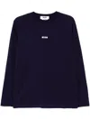 Msgm T-shirt Mit Logo-print In Violett