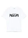 Shop Msgm Logo-print T-shirt In White