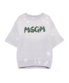 Msgm Logo Print T-shirt In White