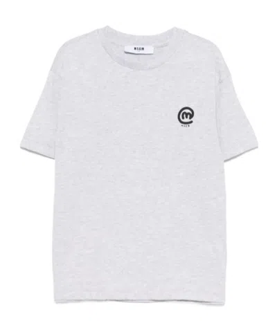 Msgm Logo Print T-shirt In White