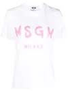 Msgm T-shirt With Logo In White