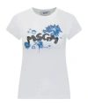 Msgm Logo Printed Crewneck T-shirt In White