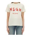 Msgm Logo-print T-shirt In White