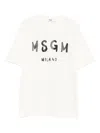 Msgm Milano Logo-print T-shirt In White