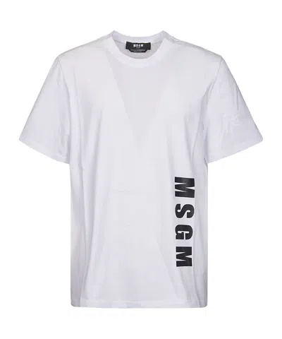 Msgm Logo-print T-shirt In White