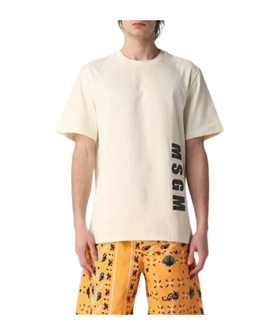Msgm Logo-print T-shirt In White