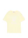 Msgm Logo-print T-shirt In Yellow