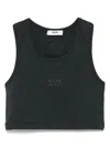 Msgm Logo-print Tank Top In Black