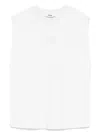 Msgm Logo-print Tank Top In Green
