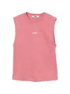 Msgm Logo-print Tank Top In Pink
