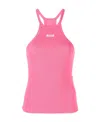 Msgm Logo-print Tank Top In Pink