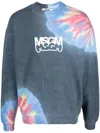 Msgm Burro Studio Logo Print Tie Dye Sweatshirt In Blau