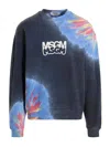 Msgm Burro Studio Logo Print Tie Dye Sweatshirt In Multicolour